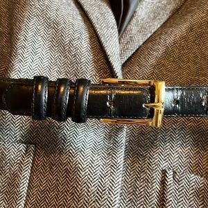 Vintage Amanda Smith black and gold belt xsmall